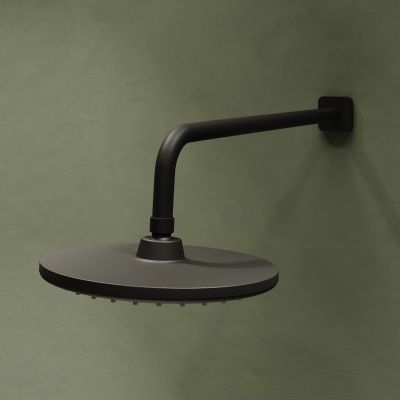 Душевая система скрытого монтажа с тропическим душем и ручным душем, черный матовый, Ray, IDDIS, RAYBL02i67