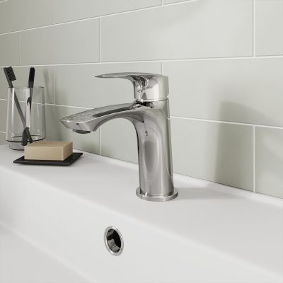 Смеситель для умывальника, глянцевый хром, Rora, Milardo, RORSB00M01