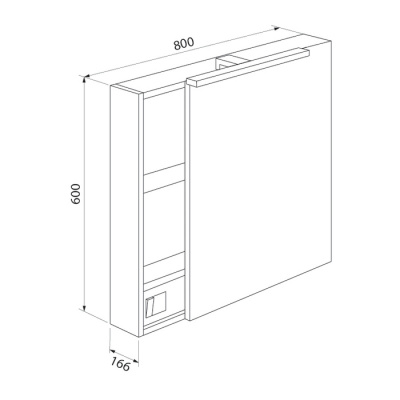 Зеркало-шкаф Mirro 80, IDDIS, MIR8000i99