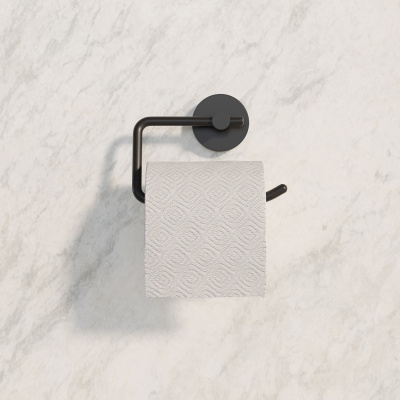 Держатель для туалетной бумаги без крышки, черный матовый, сплав металлов, Sena, IDDIS, SENSB00i43