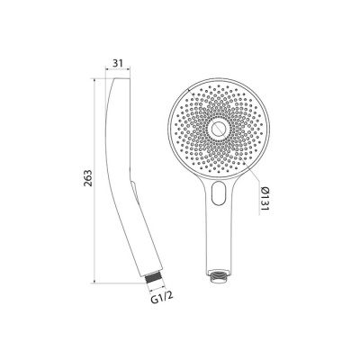 Лейка для душа IDDIS SpaHome 3 реж, ISPA3F0Ci18