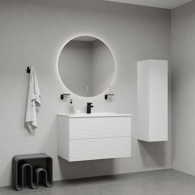 Тумба с умывальником, подвесная, 80 см, белый, Bild, IDDIS, BIL80W0i95K