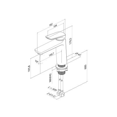 Смеситель для умывальника, глянцевый хром, Ever, IDDIS, EVESB00i01