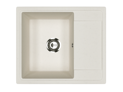 Мойка кухонная из искусственного камня, врезная CETUS С-575-001 белая