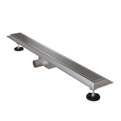 Лоток душевой, горизонтальный выпуск, комбинированный затвор, перфорированная решетка, 800мм, хром, IDDIS, 975A8SB10DZ