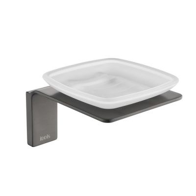 Мыльница, матовое стекло, сплав металлов, Slide, графит, IDDIS.