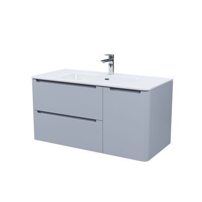 Тумба с умывальником, подвесная, 100 см, светло-серый, Edifice, IDDIS, EDI10L0i95K 