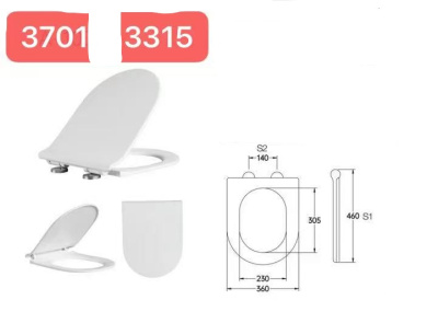 Сиденье для подвесного унитаза, Alba, CETUS, S3701PP