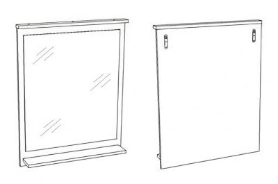 Зеркало с полкой БЛЮЗ 65, COROZO