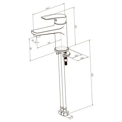 Смеситель для умывальника, Niagara, Milardo, NIASB00M01