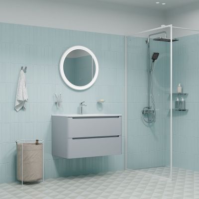 Душевая система с тропическим душем и изливом, глянцевый хром, Parker, IDDIS, PARSB3Fi06