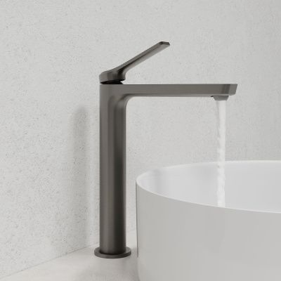 Смеситель для настольного умывальника, матовый графит, Parker, IDDIS, PARGM01i01