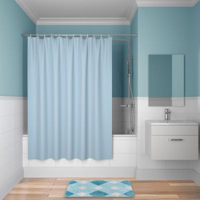 Штора для ванной комнаты однотонная, 180*200см, Полиэстер, IDDIS, B70P218i11