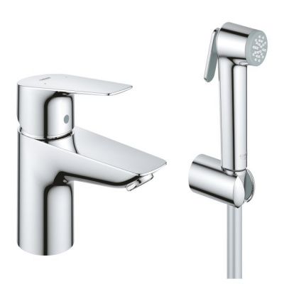 Смеситель для раковины GROHE BauEdge с гигиеническим душем, хром, размер S (23757001)