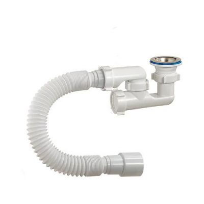 Сифон для душевого поддона "ОРИО" 1 1/2"х40, регулируемый, с гибкой трубой 40-40/50, А-82589