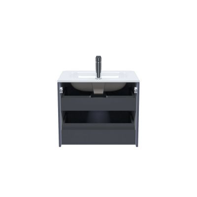 Тумба с умывальником, подвесная, 60 см, темно-серый, Edifice, IDDIS, EDI60D0i95K