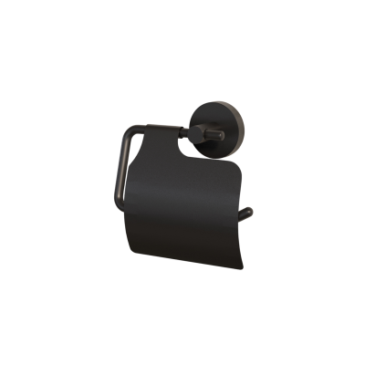 Держатель для туалетной бумаги с крышкой, черный матовый, сплав металлов, Sena, IDDIS, SENSBC0i43