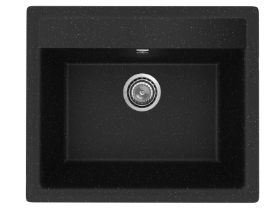 Мойка кухонная из искусственного камня, врезная CETUS С-565-004 черная