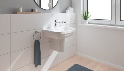 Смеситель для раковины GROHE Start QuickFix с нажимным донным клапаном, M-Size, хром (23746002)