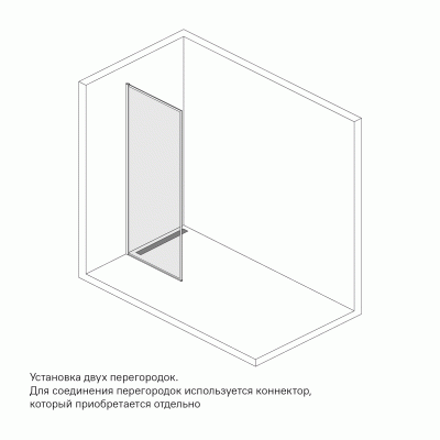 Душевая перегородка  IDDIS Slide Walk In 90x195, черный, SLI8BS9i23