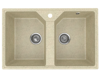 Мойка кухонная из искусственного камня, врезная CETUS С-770-002 бежевая