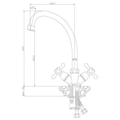 Смеситель для кухни Rossinka Y02-71