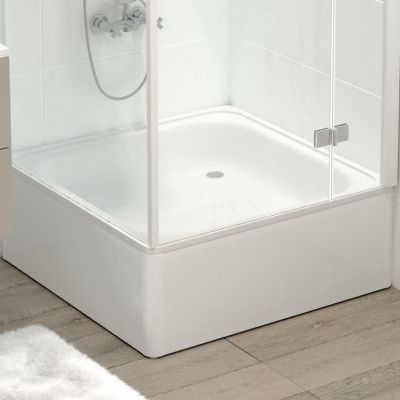 Поддон стальной душевой с каркасом и экраном Antika 900*900*150 мм