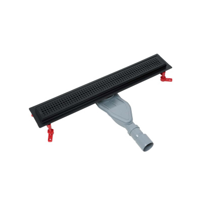 Лоток душевой, сифон 360, комбинированный затвор, перфорированная решетка, 600мм, черный, IDDIS, 975B6BL20DZ