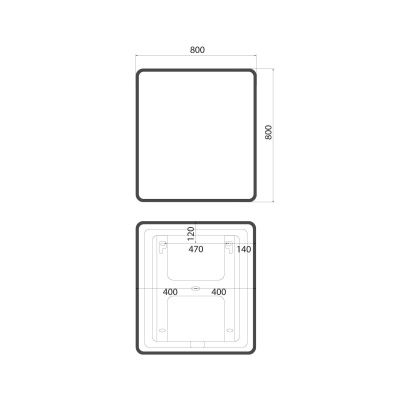 Зеркало с подсветкой, 80 см, Cloud X, IDDIS, CLX8000i98