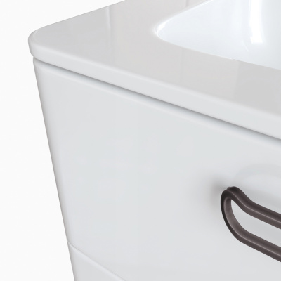 Тумба с умывальником, подвесная, 60 см, белая, Brick, IDDIS, BRI60W0i95K