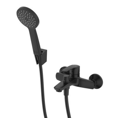 Смеситель для ванны черный матовый, Ray, Iddis, RAYBL02i02