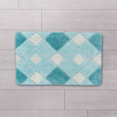 Коврик для ванной комнаты с геометрическим рисунком, 50*80 см, микрофибра, P05M580i12, IDDIS