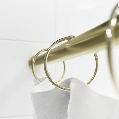 Набор колец для шторы в ванную комнату, металл, золотой матовый, IDDIS, RM04GLOi15