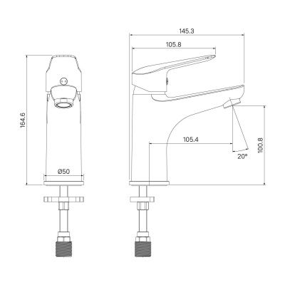 Смеситель для умывальника, Torr, IDDIS, TORSB00i01