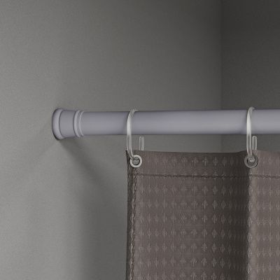 Карниз для ванной комнаты, 110-200 см, серый, IDDIS, SRC0120i14