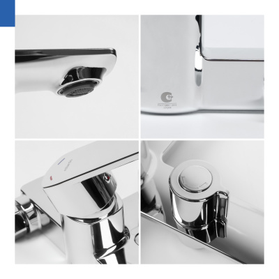 Смеситель для ванны,хром глянцевый, Poli, Milardo, POLSB00M02