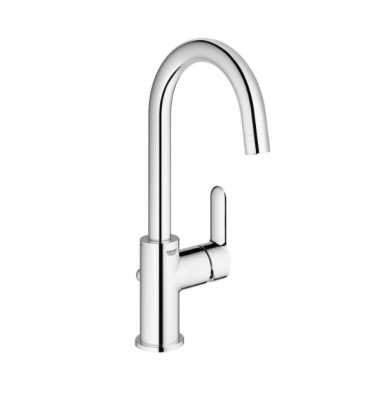 Смеситель для раковины GROHE BauEdge, с донным клапаном, L-Size, хром (23760000)