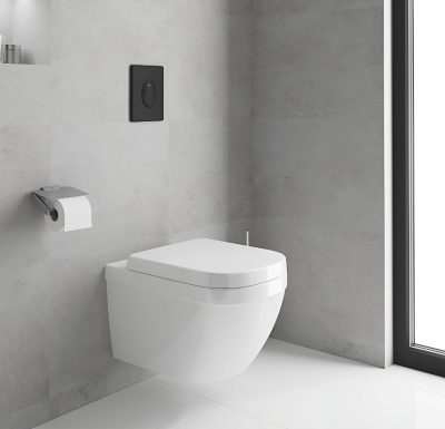 Накладная панель смыва для унитаза GROHE Skate Air, вертикальная, черный матовый (38505KF0)