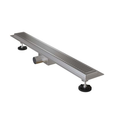 Лоток душевой, горизонтальный выпуск, комбинированный затвор, перфорированная решетка, 700мм, хром, IDDIS, 975A7SB10DZ