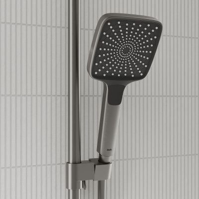 Душевая система с тропическим душем и изливом, матовый графит, Parker, IDDIS, PARGM3Fi06