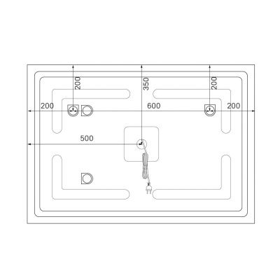 Зеркало с подсветкой, 100 см, Oxford, IDDIS, ЗЛП112