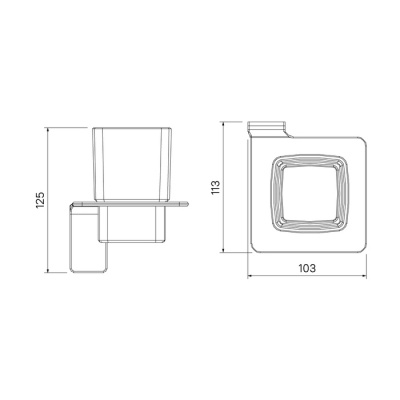 Подстаканник одинарный, матовое стекло, сплав металлов, Slide, хром, IDDIS, SLISCG1i45