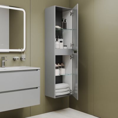 Пенал подвесной, 40 см, светло-серый, Edifice, IDDIS, EDI40L0i97