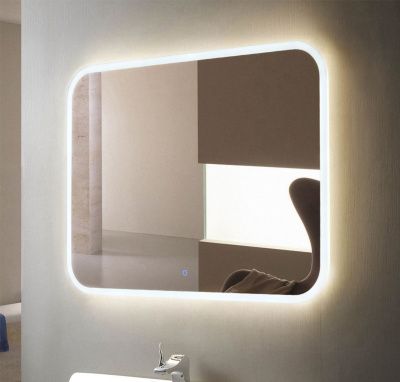 Зеркало для ванной комнаты с сенсорной LED подсветкой 80x60 см, Альбано