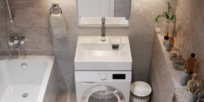 Раковина подвесная с отверстием под смеситель над стиральной машиной Paola Juno500, арт. Pj500 