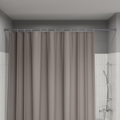 Карниз для ванной комнаты, 110-200 см, серый, IDDIS, SRC0120i14