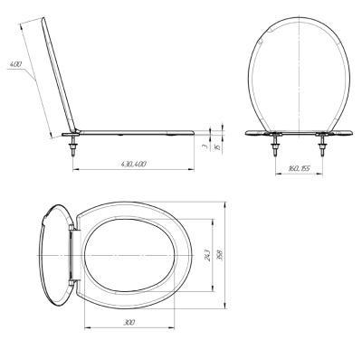 Сиденье для унитаза ИнкоЭР "Стандарт" тип 3