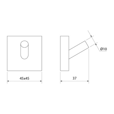 Крючок одинарный, латунь, Edifice, IDDIS, EDISB10i41