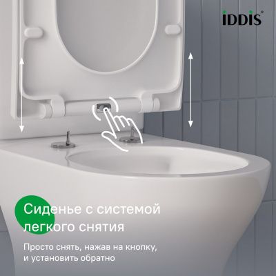 Унитаз-компакт безободковый с системой смыва Торнадо, Zodiac, IDDIS, ZODRDSEi24
