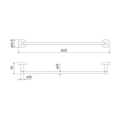 Полотенцесушитель одинарный, сплав металлов, Sena, IDDIS, SENSS10i49